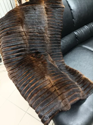 Real Rabbit fur shorn with patterns blanket throw, Home warmer