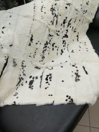 Real Rex rabbit fur blanket throw, natural color, Home warmer
