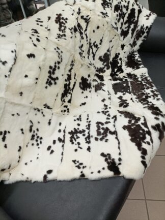 Real Rex rabbit fur blanket throw, natural  color, Home warmer