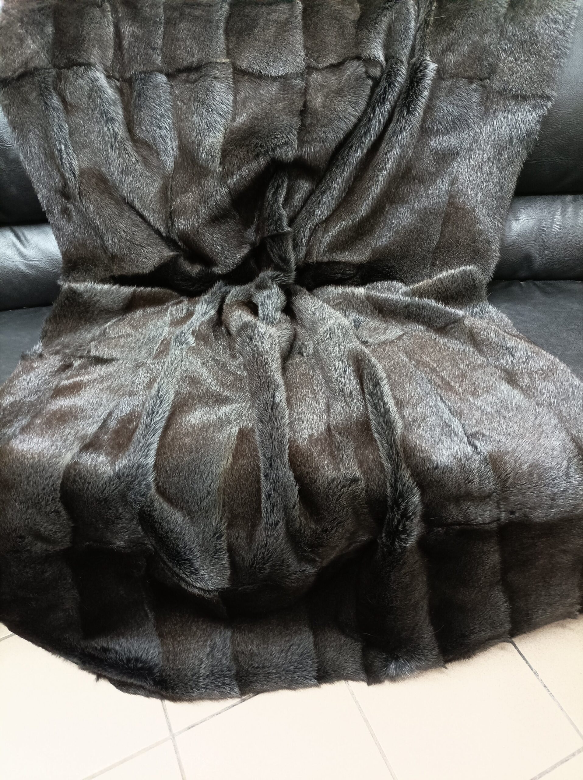 Real Murmel fur blanket throw, Home warmer