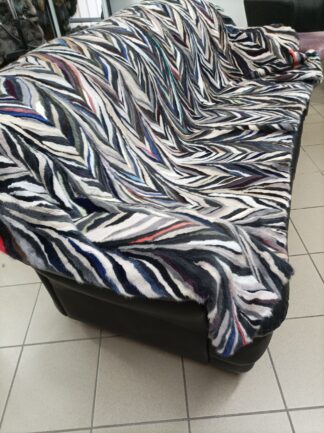 Real Mink fur blanket throw multicolor, Home warmer