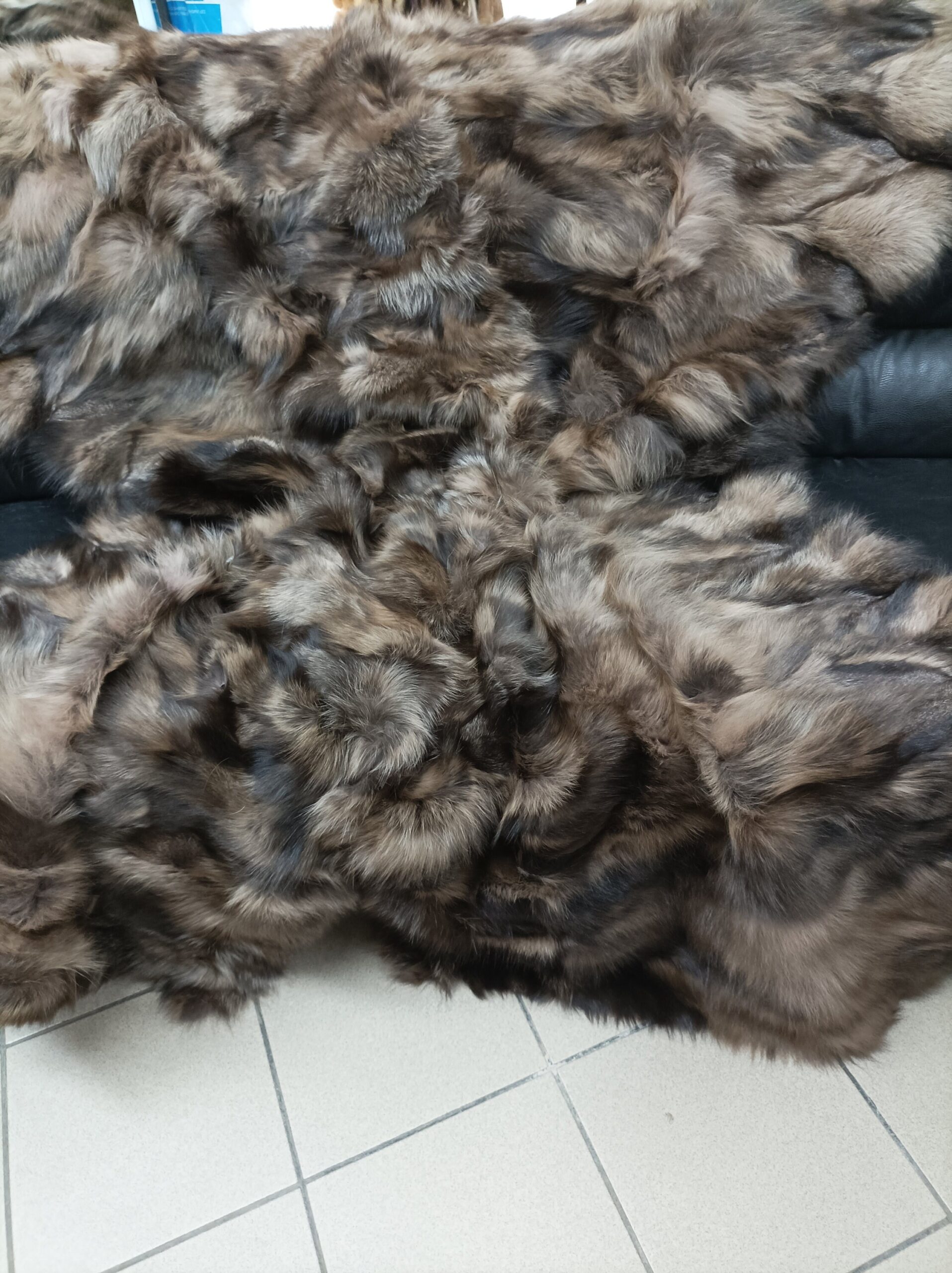 Real Fox Fur Blanket: Fluffy Soft Home Warmer Sofa Cover