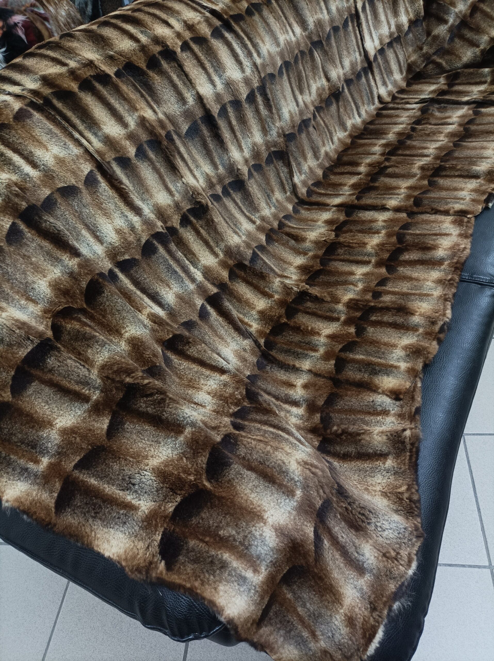 Real Rabbit fur shorn blanket throw, Home warmer, sofa cover