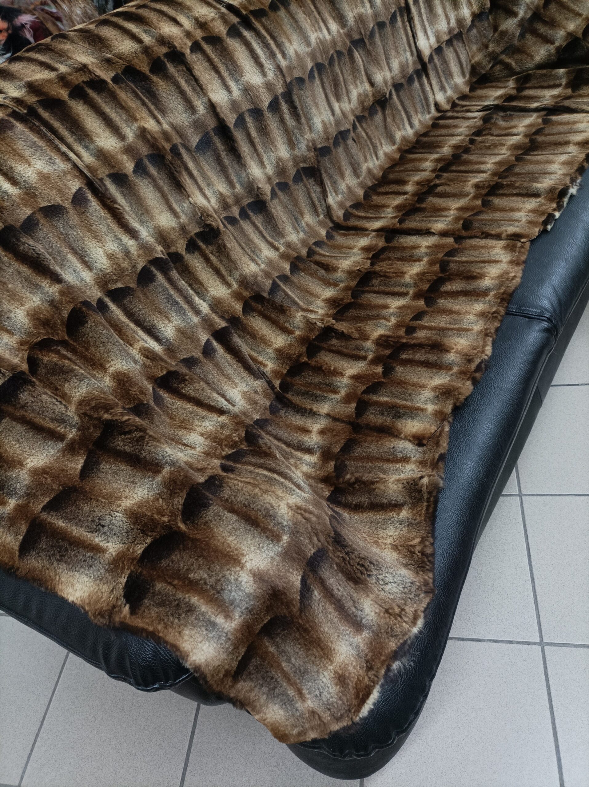 Real Rabbit fur shorn blanket throw, Home warmer, sofa cover - Image 5