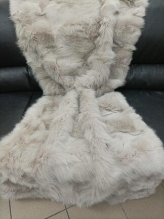 Real Fox Fur Blanket Throw: Soft Home Warmer