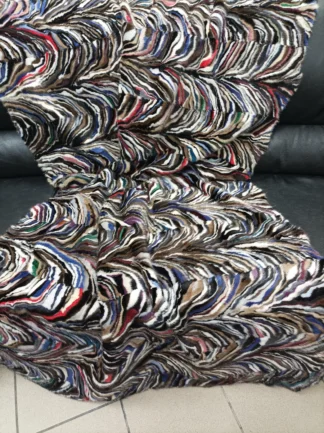 Real Mink Fur Blanket: Multicolor Home Throw