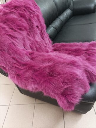 Fur blanket, real fox , fur blanket throw , Home warmer
