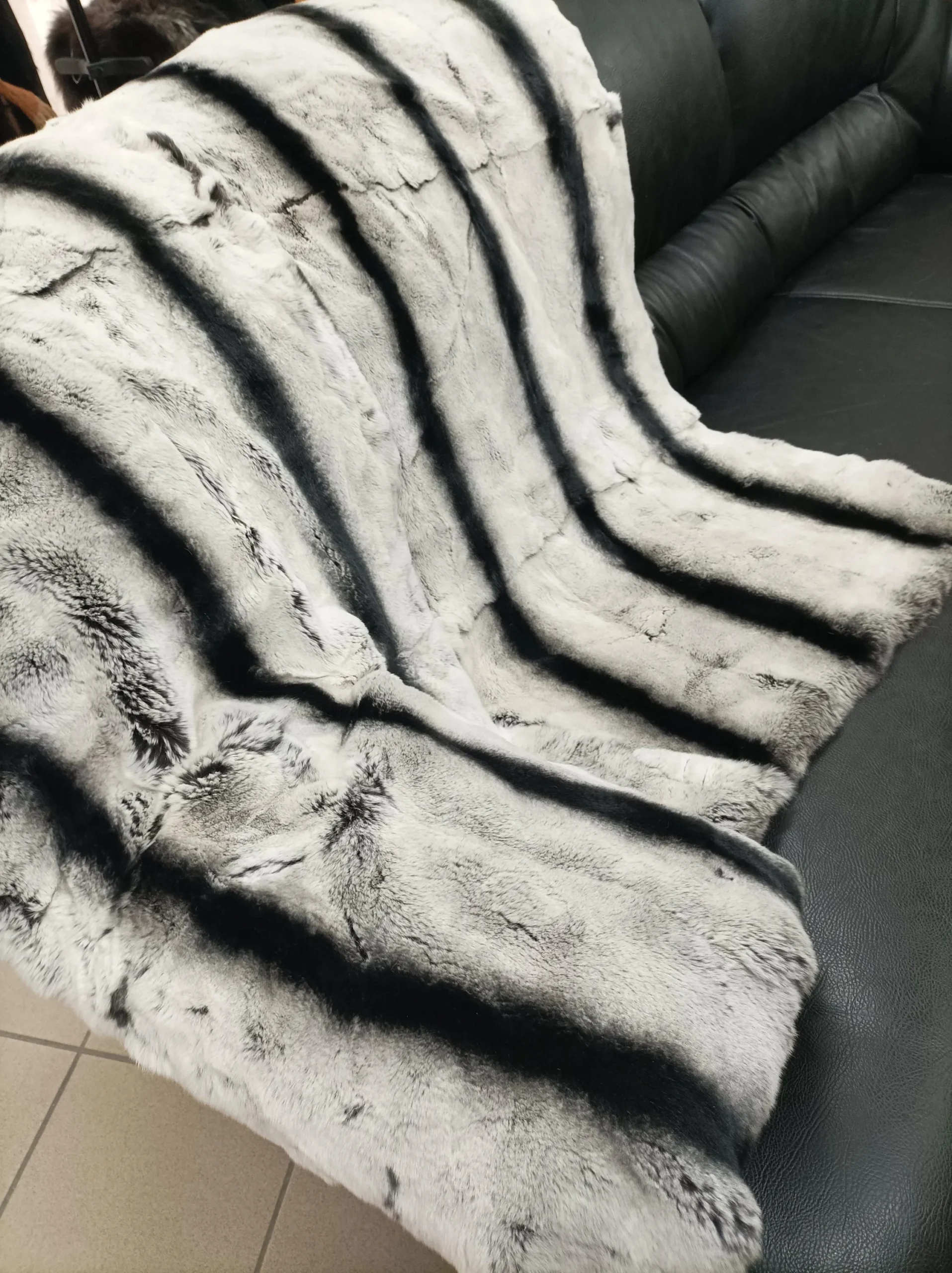 Fur blanket,Luxury Real Rex rabbit, throw blanket. - Image 2