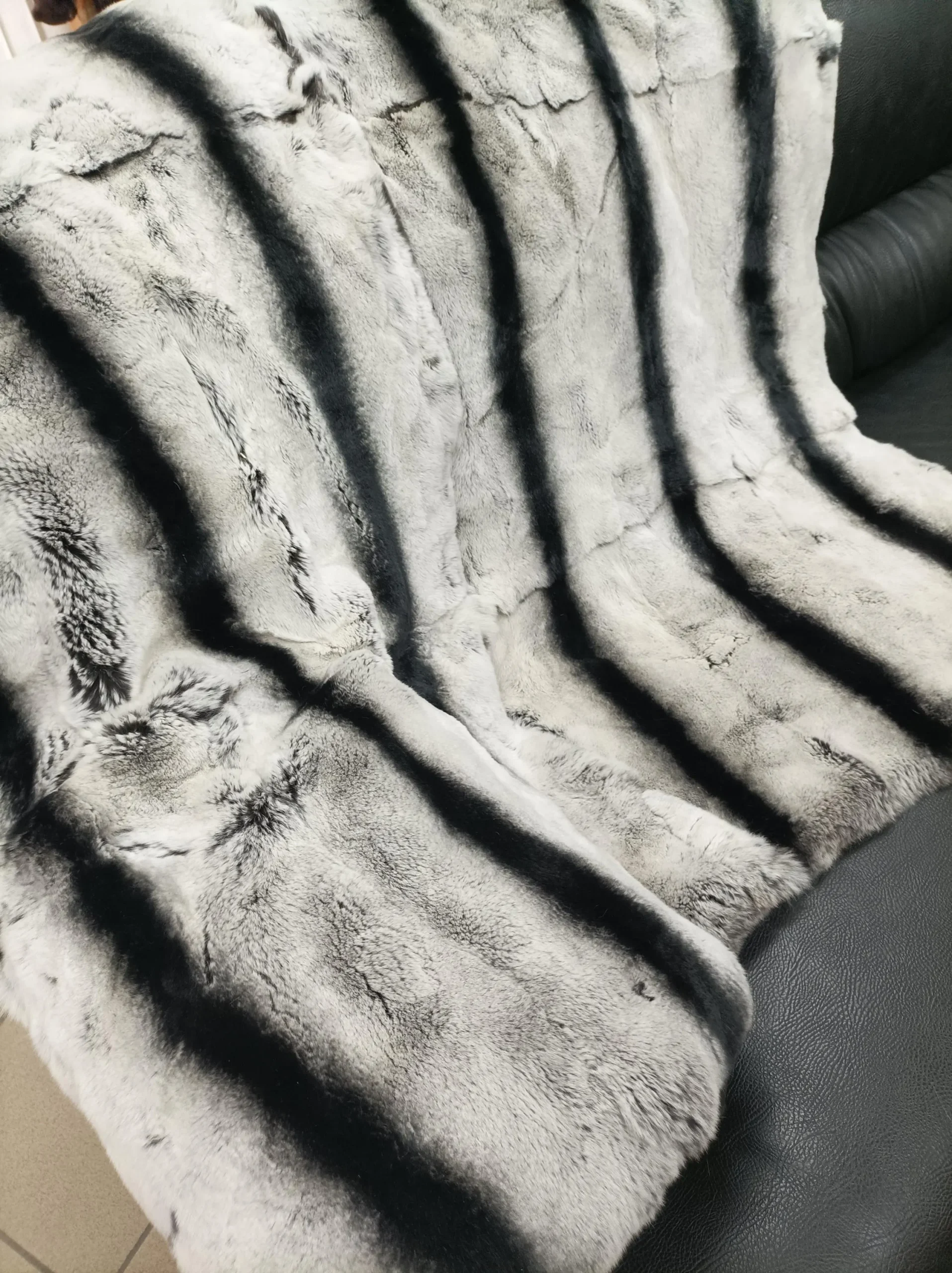 Fur blanket,Luxury Real Rex rabbit, throw blanket. - Image 5