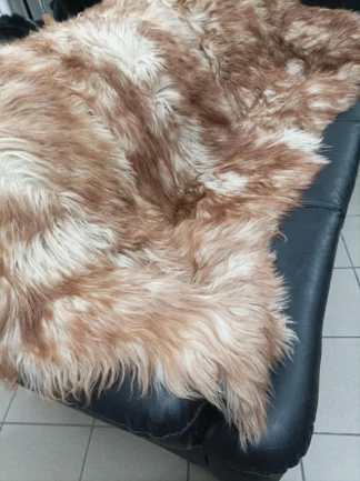 Real Mongolian Lamb Fur Blanket: Fluffy Soft Home Throw