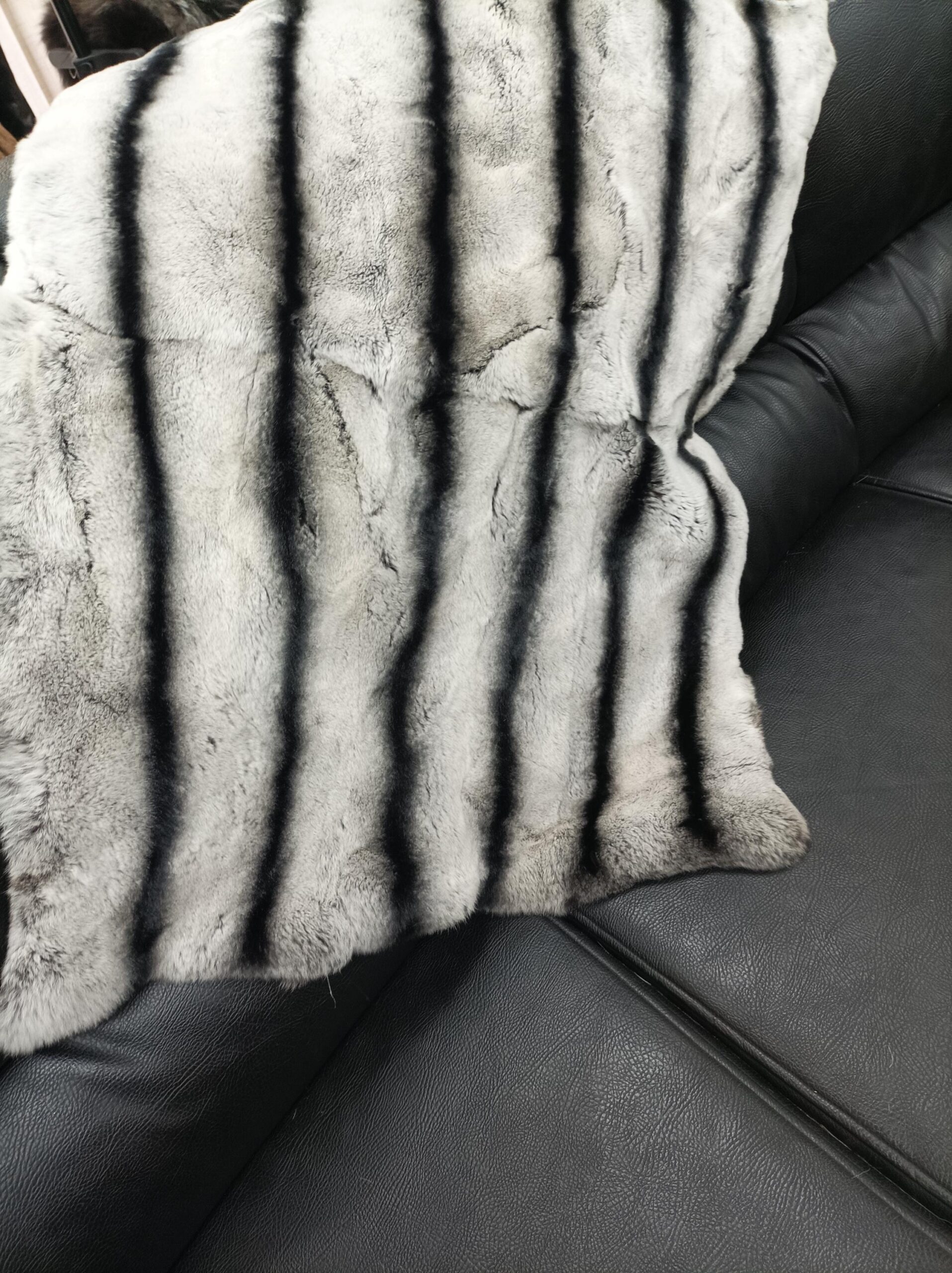 Real Rex Rabbit fur blanket throw, Home warmer - Image 4