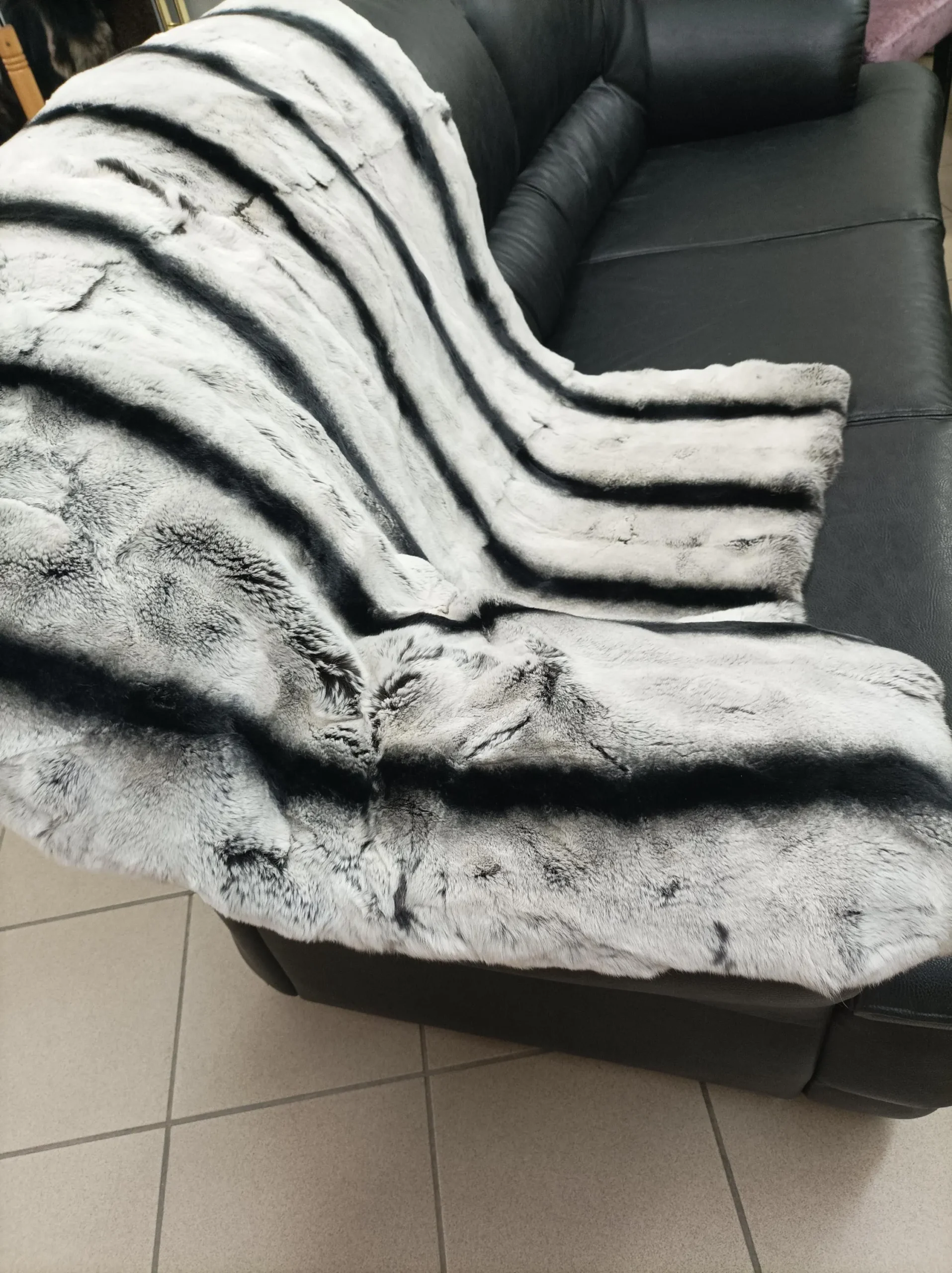 Fur blanket,Luxury Real Rex rabbit, throw blanket. - Image 6