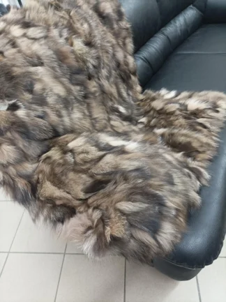 Real Fox fur blanket throw , Home warmer