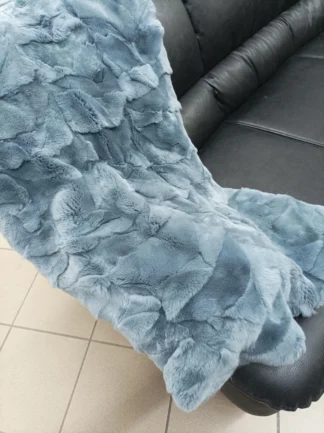 Rex Rabbit Fur Blanket Throw: Soft Home Warmer (115cm x 60cm)