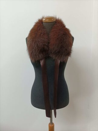 Fur collar, fox high quality fur fox collar brown color, coat winter accessories
