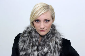 Fox fur collar Silver color,  coat winter accessories