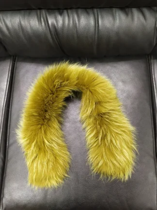 Real Finn Raccoon Fur Hood Trim - Haki Fur Scarf