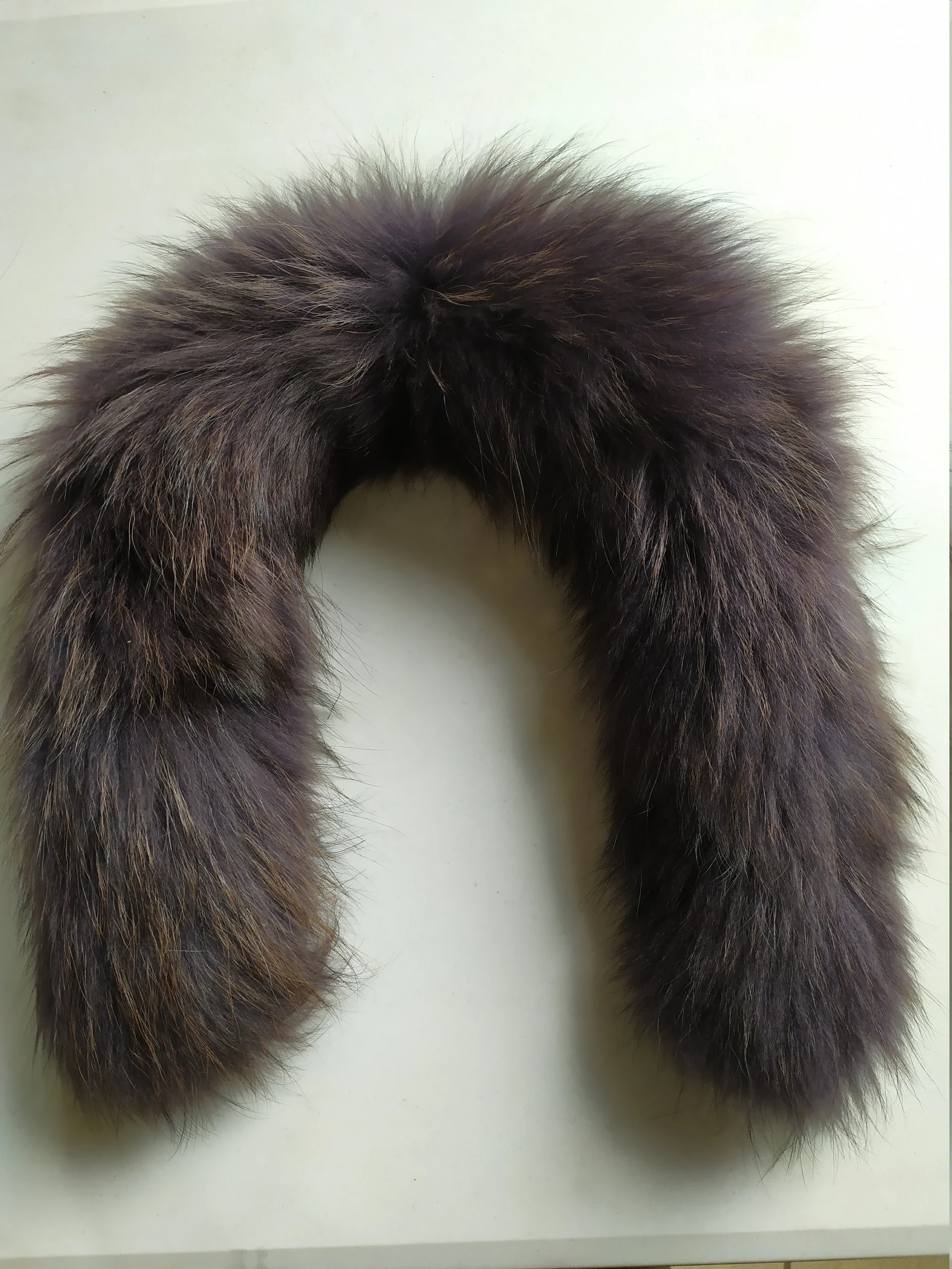 Fox Fur Hood Trim: Gray Brown Fur Scarf, DIY Coat Collar