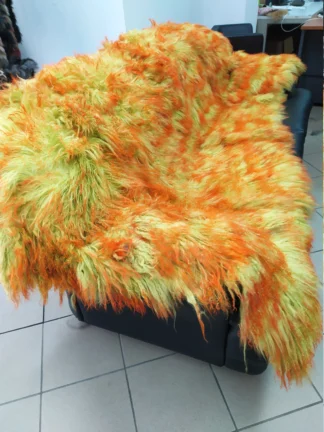 Real Mongolian Lamb fur blanket, Home warmer