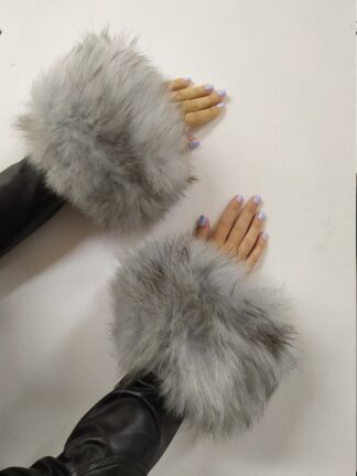 Real Fur Ciel Finn Raccoon cuffs with elastic on top/ Winter accessories