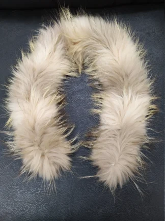 Real Finn Raccoon Fur Hood Trim: Coat Collar Scarf (73cm)