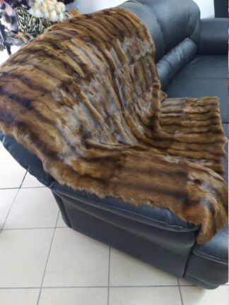 Real Martin fur blanket throw brown, Home warmer
