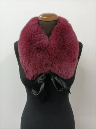 Fur collar,fox high quality fur fox collar bordo color, coat winter accessories