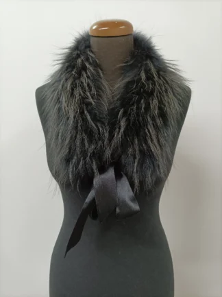 Fur collar, Fin raccoon fur collar, Real fur collar, coat winter accessories