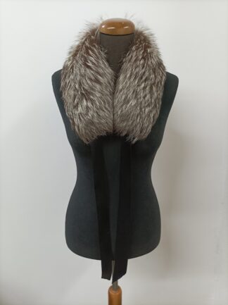 Fur collar, Fox high quality fur collar Silver color, coat winter accessories