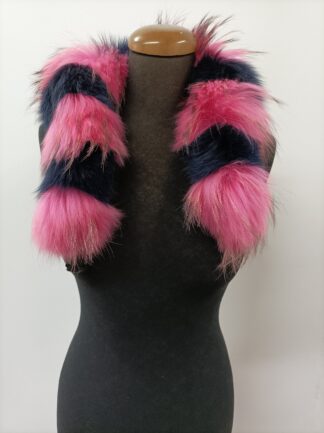 Fur hood trim, real finn racoonn and fox hood trim, fur collar, Multicolor, finn racoon and fox fur hood trim, fur scarf.