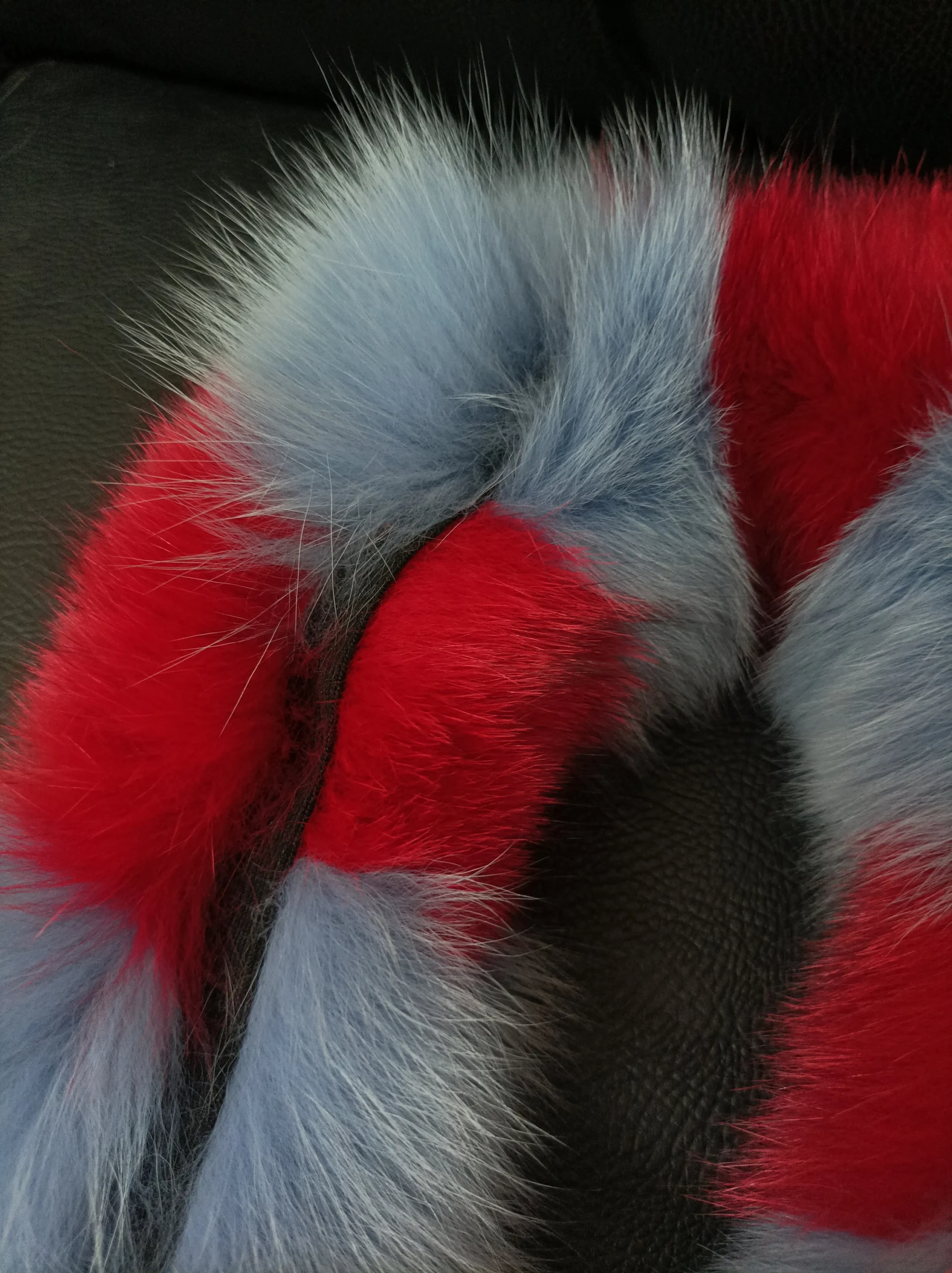 Fur hood trim, real fox hood trim, fur collar, multicolor, fox fur hood trim, fur scarf. - Image 5