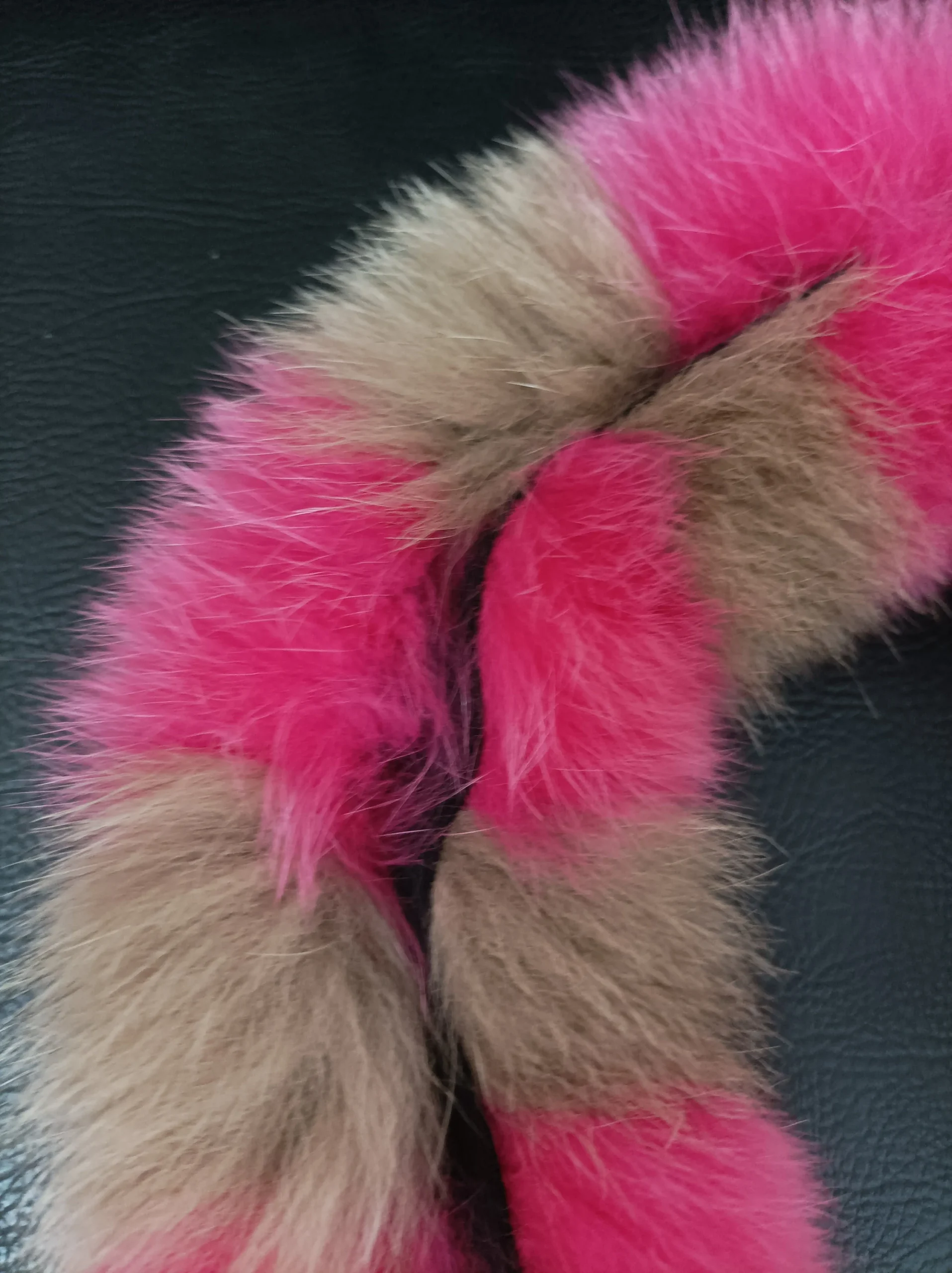 Fur hood trim, real fox hood trim, fur collar, multicolor, fox fur hood trim, fur scarf. - Image 5