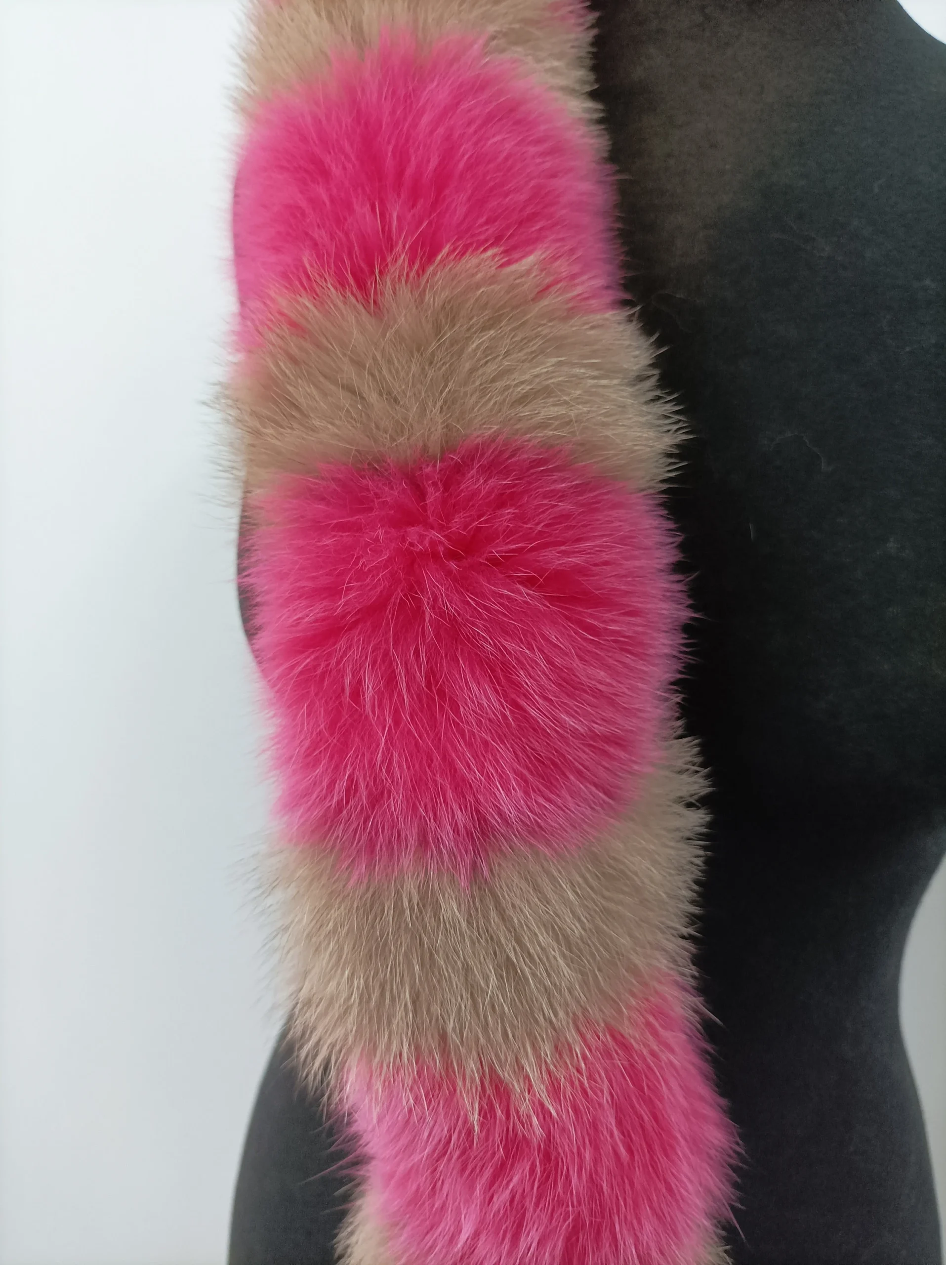 Fur hood trim, real fox hood trim, fur collar, multicolor, fox fur hood trim, fur scarf. - Image 6
