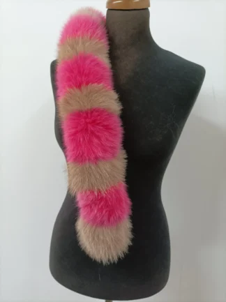 Fur hood trim, real fox hood trim, fur collar, multicolor, fox fur hood trim, fur scarf.