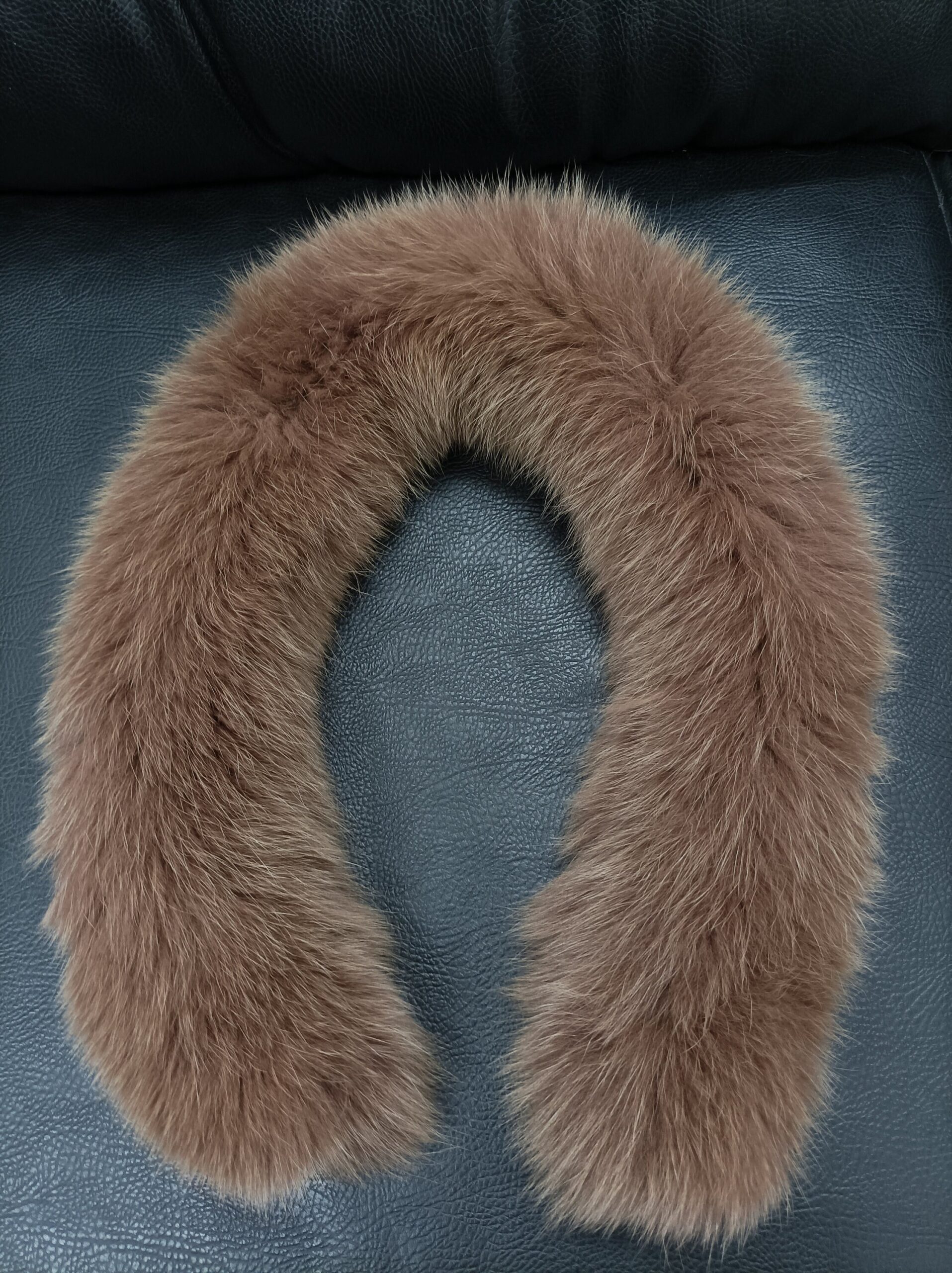 Real Fox Fur Hood Trim - Brown Fur Scarf Collar - Image 8