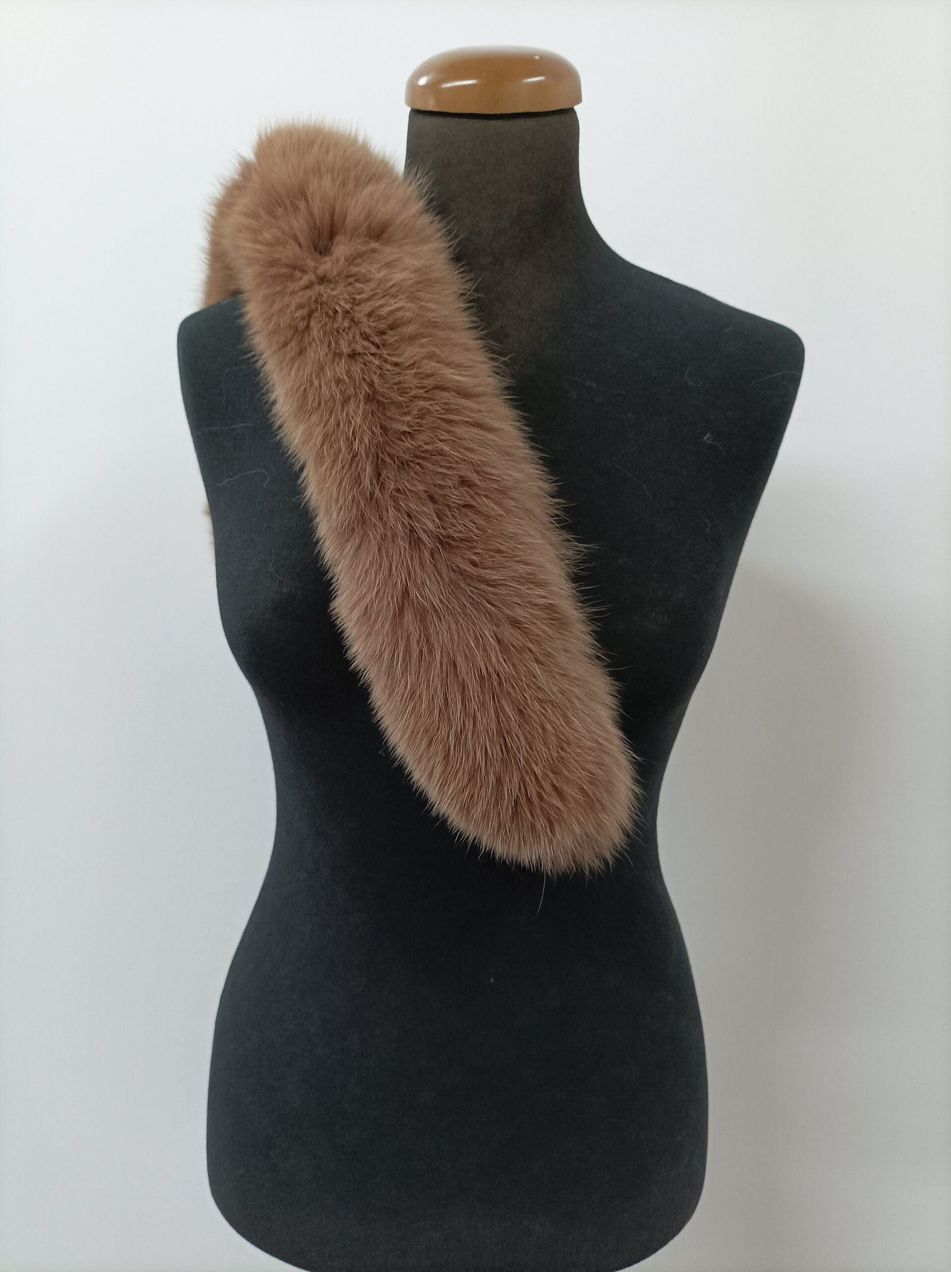Real Fox Fur Hood Trim - Brown Fur Scarf Collar - Image 4