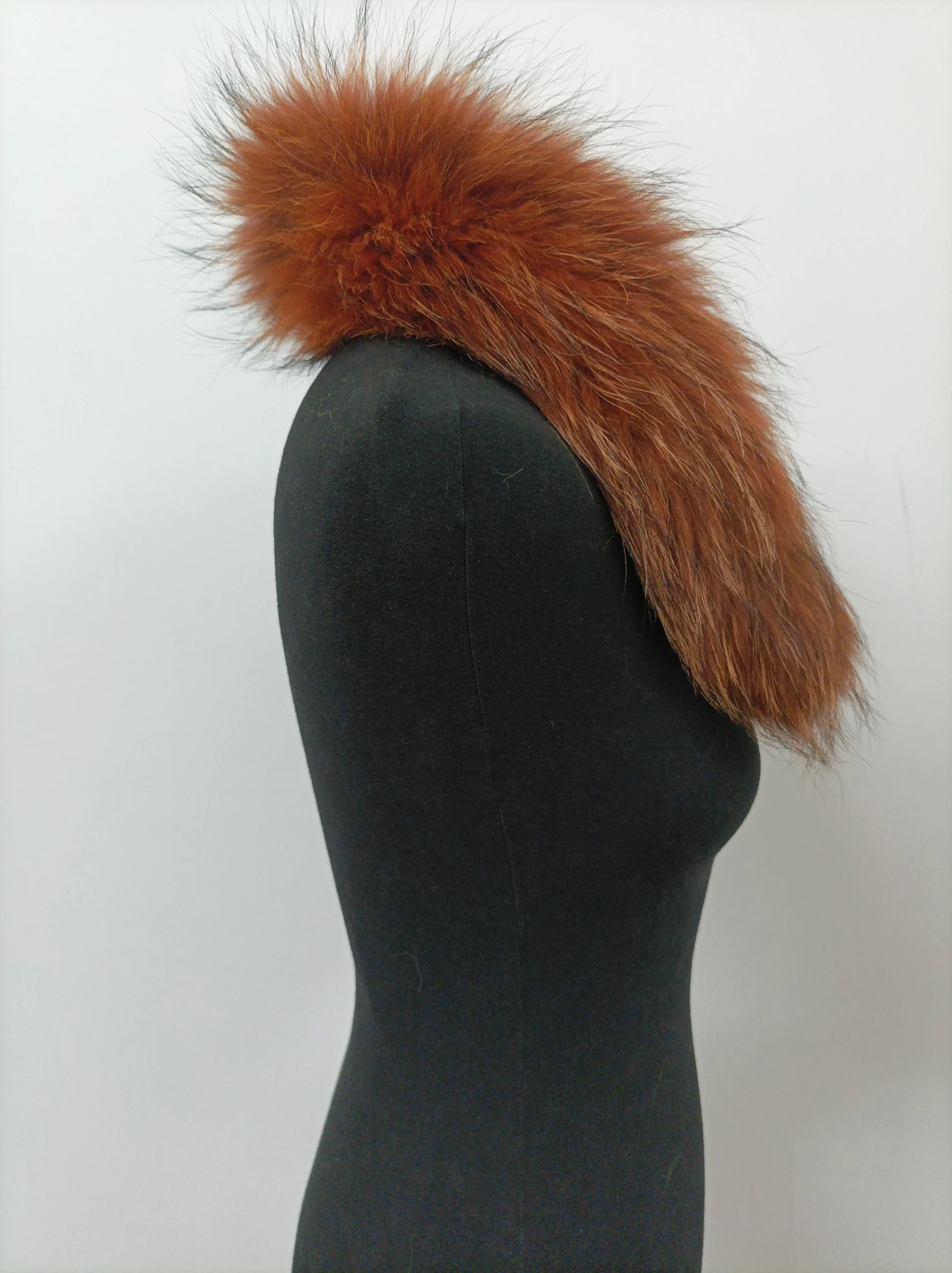 Fur hood trim, real finn raccoon hood trim,Keramidi color, fur collar, fur hood trim, fur scarf. - Image 3
