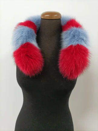 Fur hood trim, real fox hood trim, fur collar, multicolor, fox fur hood trim, fur scarf.