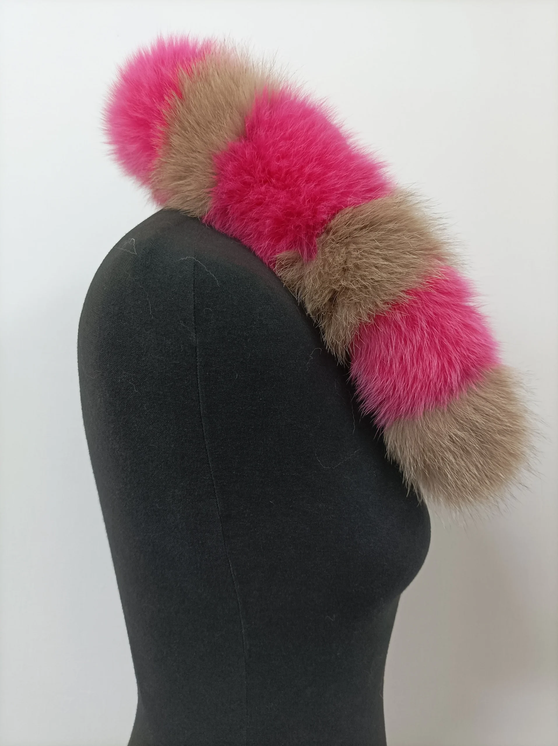 Fur hood trim, real fox hood trim, fur collar, multicolor, fox fur hood trim, fur scarf. - Image 4