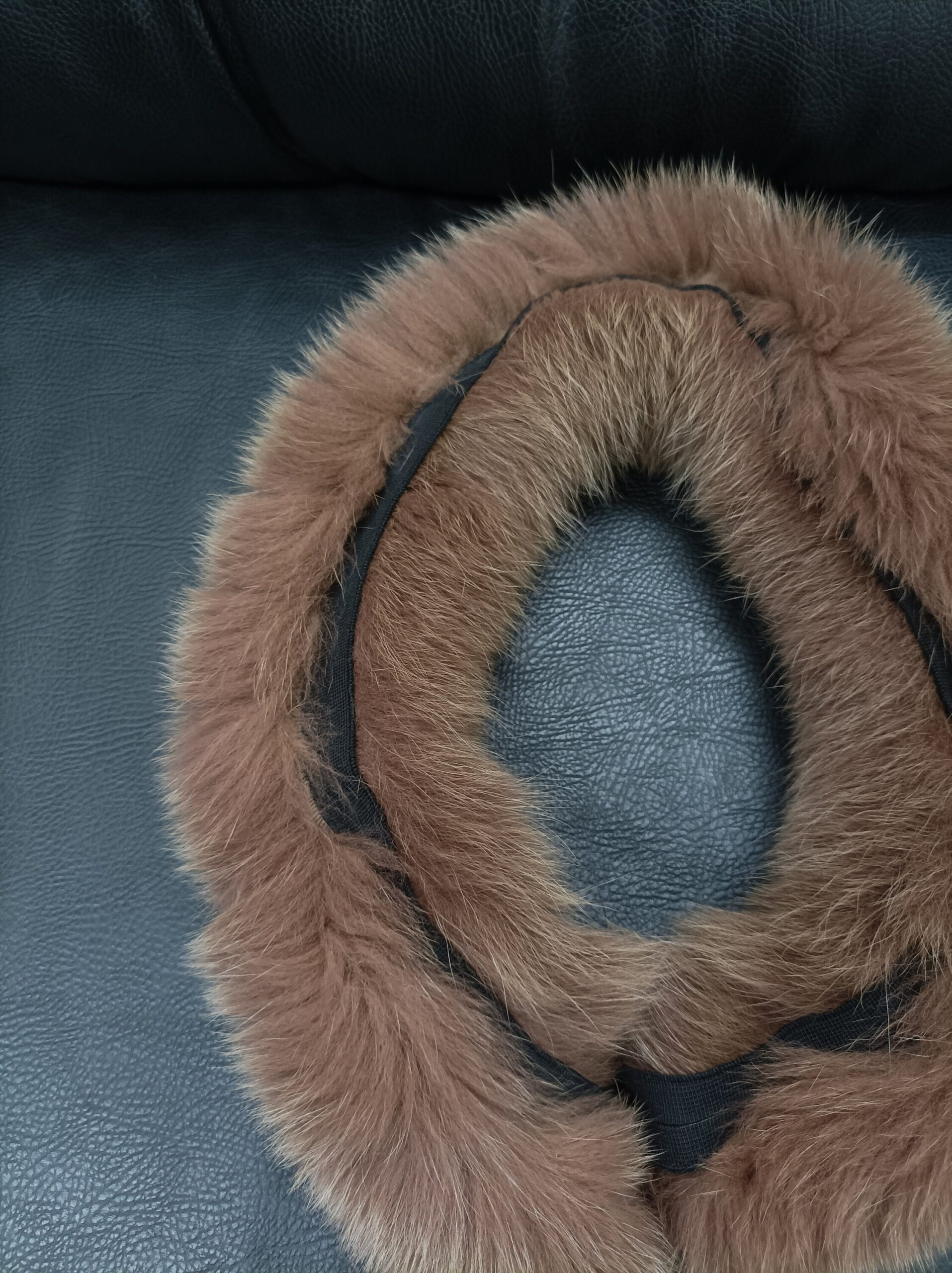 Real Fox Fur Hood Trim - Brown Fur Scarf Collar - Image 5