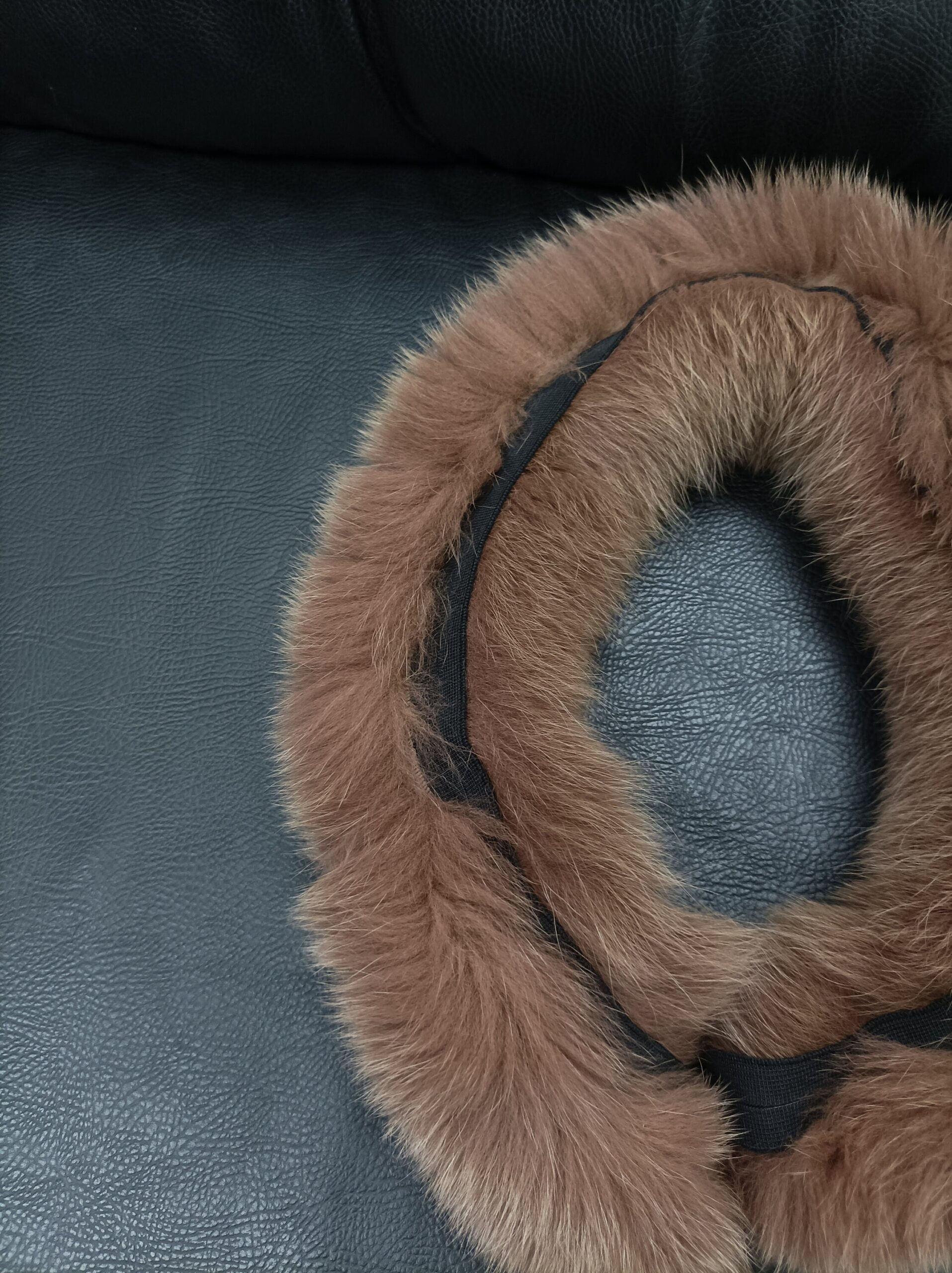 Real Fox Fur Hood Trim - Brown Fur Scarf Collar - Image 6