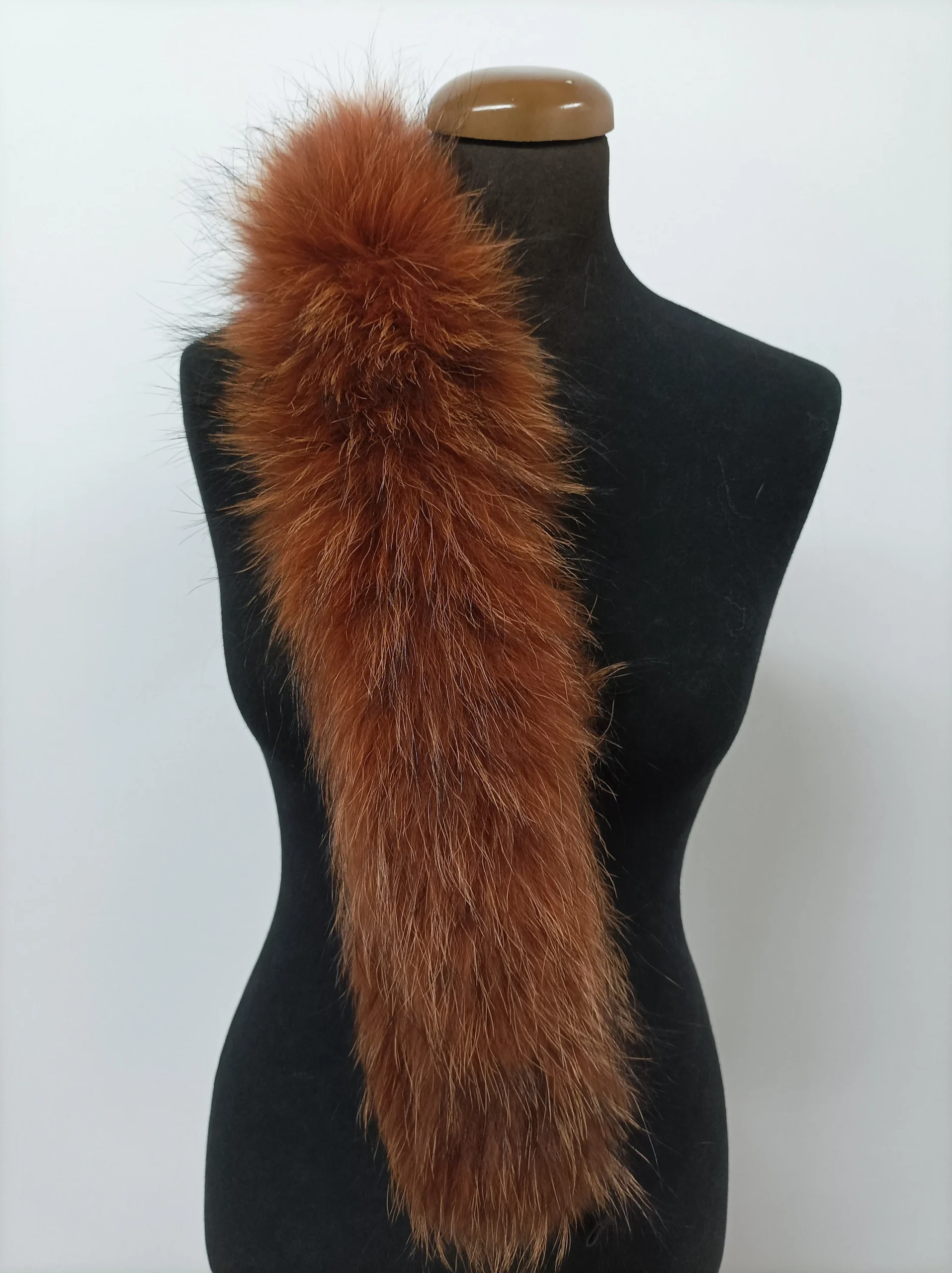 Fur hood trim, real finn raccoon hood trim,Keramidi color, fur collar, fur hood trim, fur scarf. - Image 2