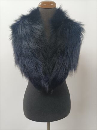 Fur collar, fox fur collar, realFur collar ,dark blue color, coat winter accessories