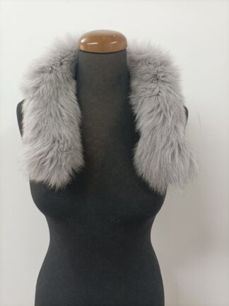 Fur hood trim, real fox hood trim, fur collar,light gray color, fox fur hood trim, fur scarf.
