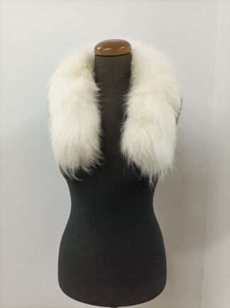 Fur hood trim, real finn raccoon hood trim, ecru color, fur collar,  fur hood trim, fur scarf.