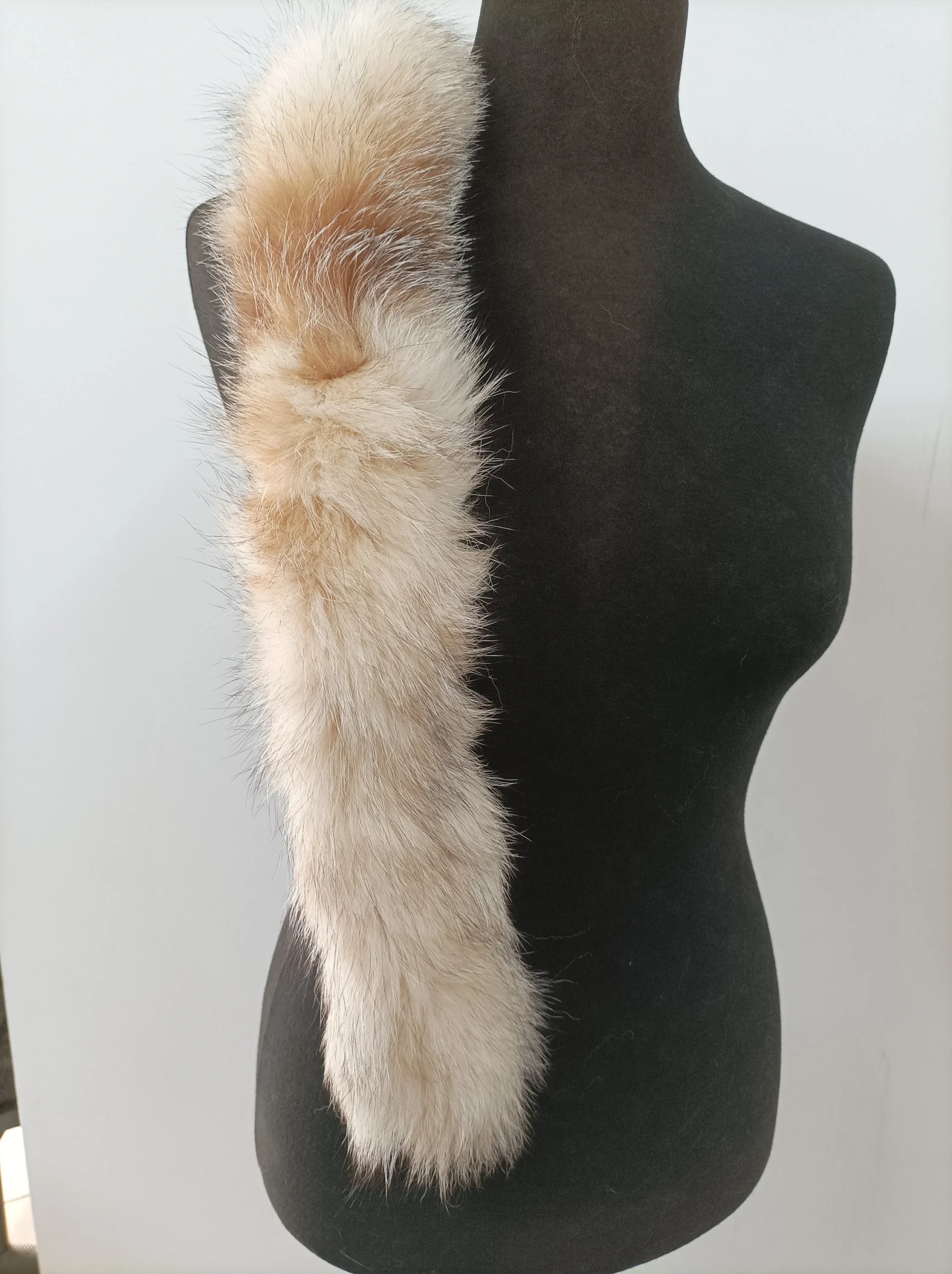 Fur hood trim, real fox hood trim, fur collar, crystal color, fox fur hood trim, fur scarf. - Image 3