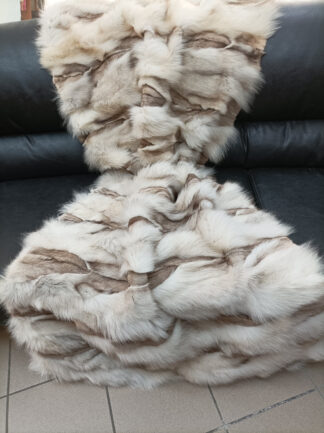 Real Fox fur blanket throw , Home warmer