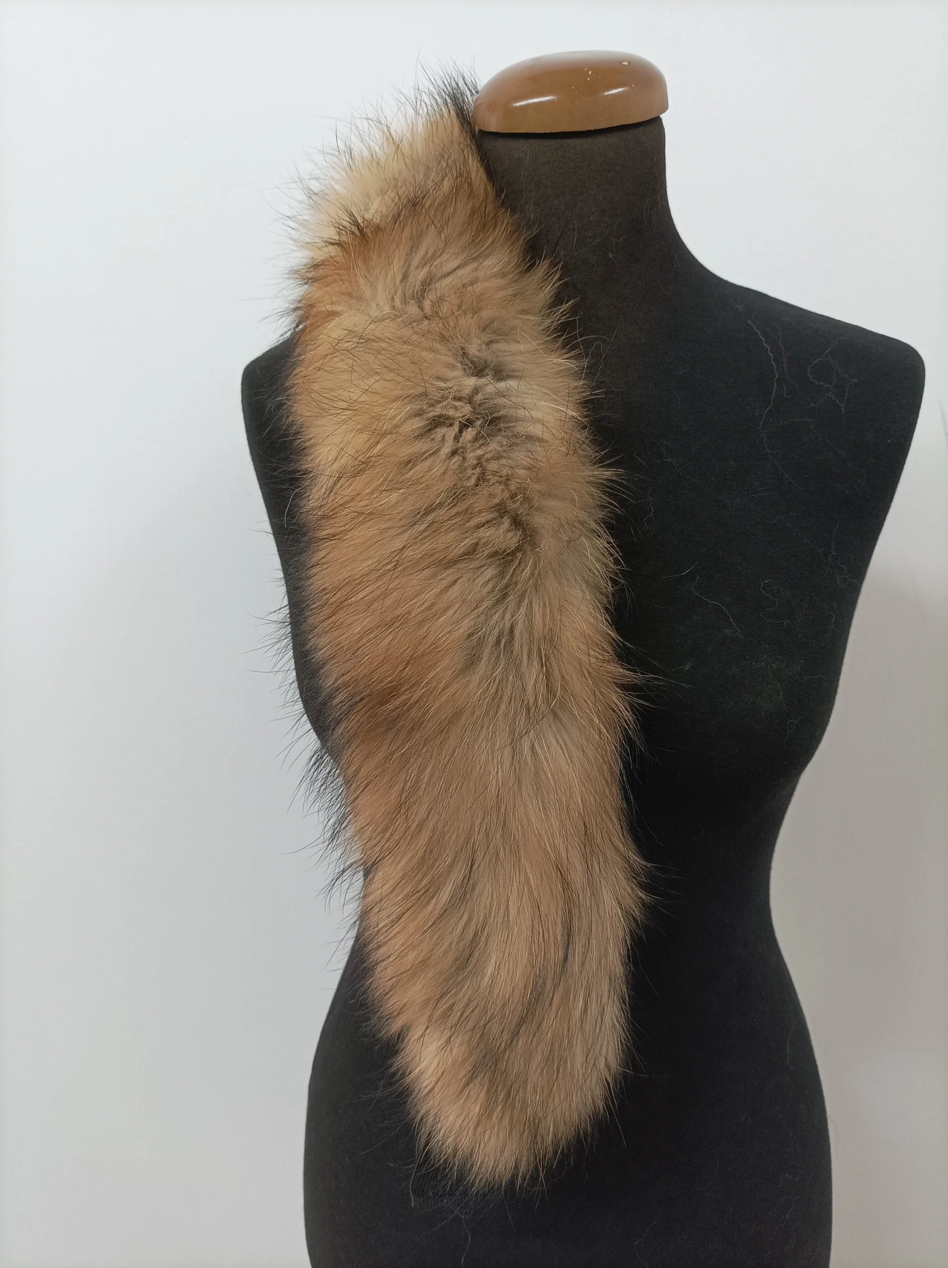 Fur hood trim, real finn raccoon hood trim,natural color, fur collar, fur hood trim, fur scarf. - Image 2