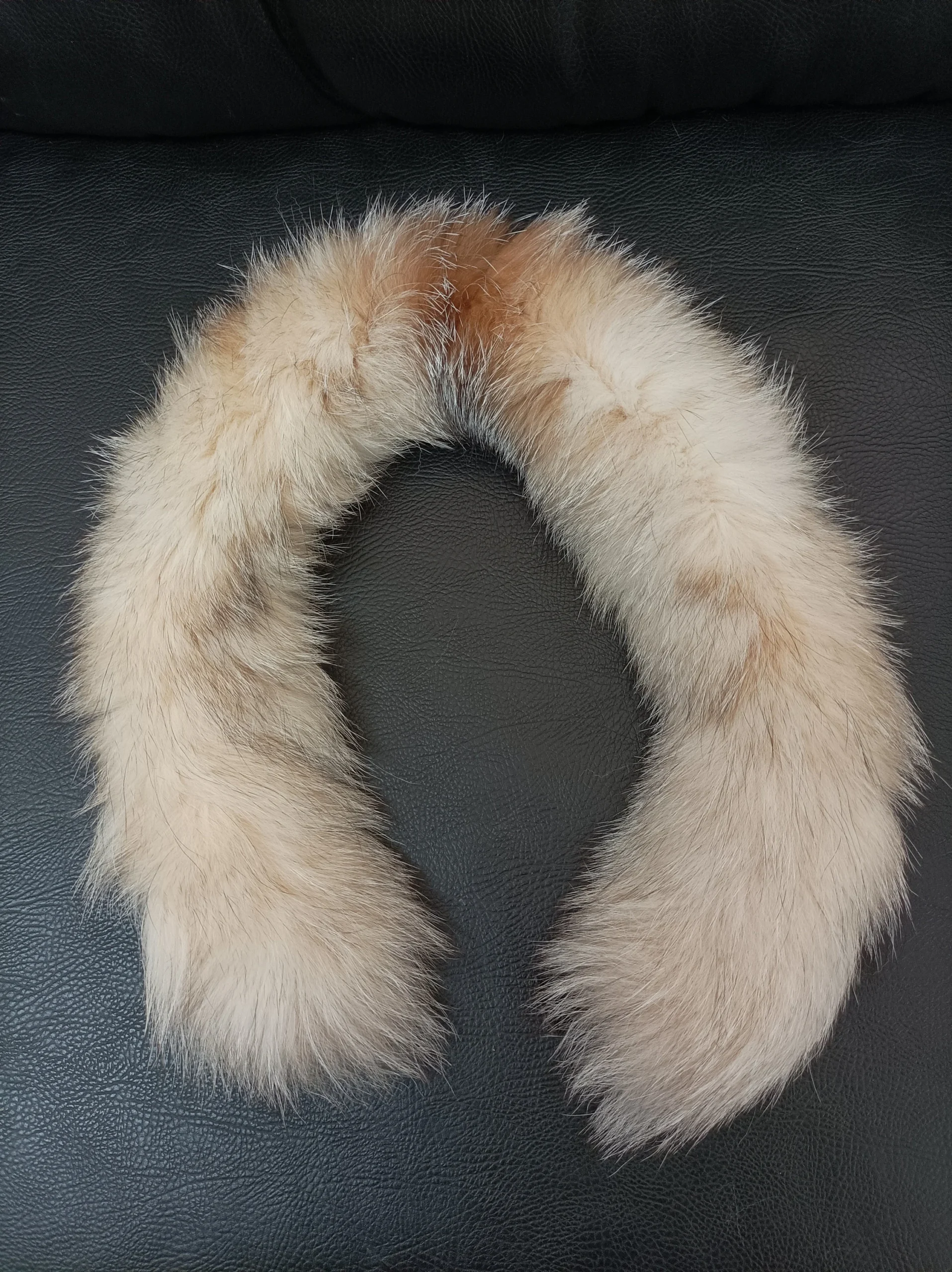 Fur hood trim, real fox hood trim, fur collar, crystal color, fox fur hood trim, fur scarf. - Image 7