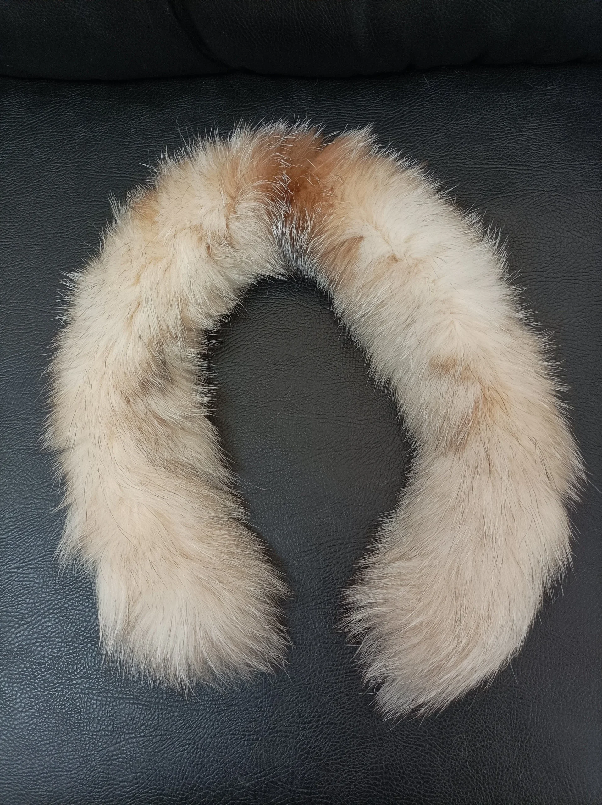Fur hood trim, real fox hood trim, fur collar, crystal color, fox fur hood trim, fur scarf. - Image 2